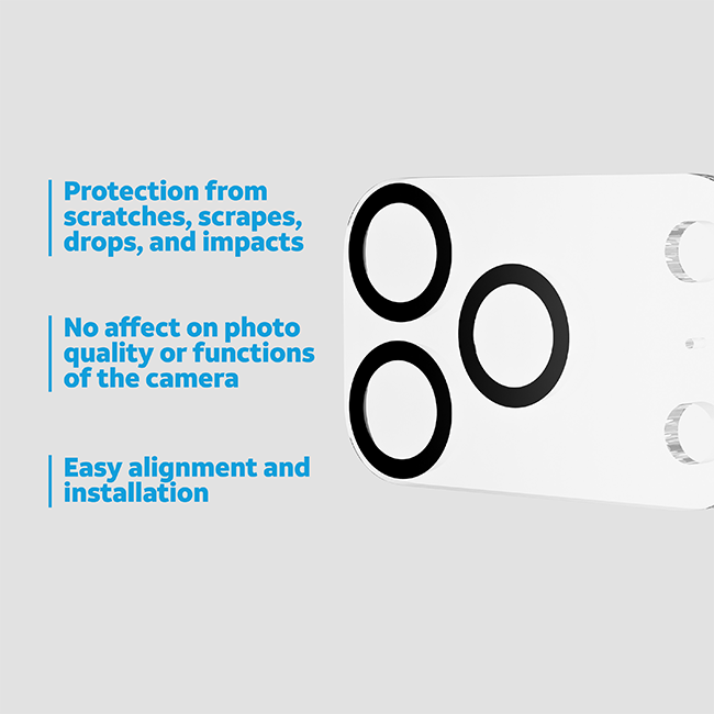 AT&T Essentials Tempered Glass 2 Pack Screen Protectors + 2 Pack Camera Protectors - iPhone 17 Pro