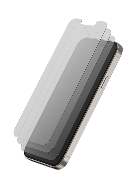 Protectores para pantalla de vidrio templado AT&T Essentials para el iPhone 14/13/13 Pro, paquete de 3