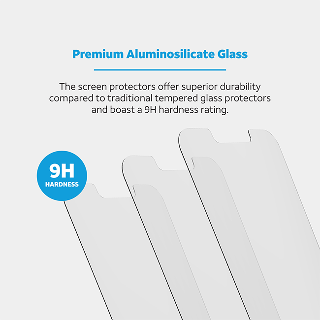 AT&T Essentials Tempered Glass 3 Pack Screen Protectors - iPhone 14 Plus/13 Pro Max