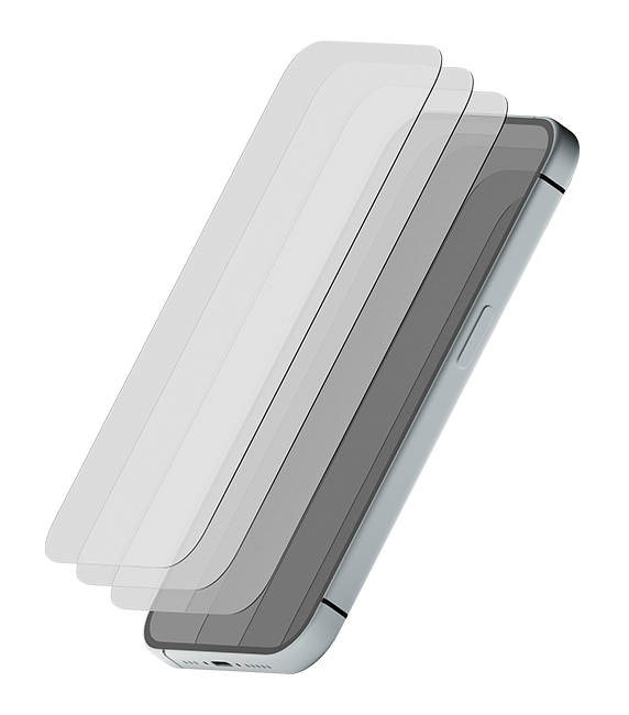 Protectores para pantalla de vidrio templado AT&T Essentials para iPhone 15 Pro Max, paquete de 3