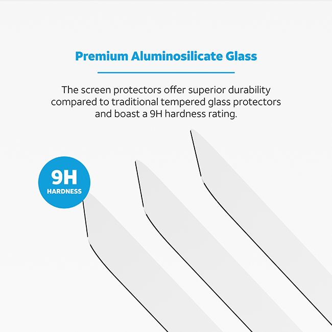 AT&T Essentials Tempered Glass 3 Pack Screen Protectors - iPhone 17/17 Pro/16 Pro