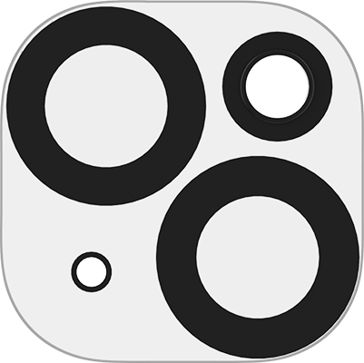 AT&T Tempered Glass Camera Protector - iPhone 15/15 Plus - Clear  (Product view 1)