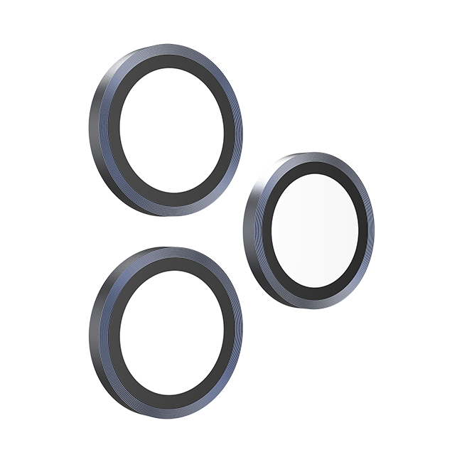 BodyGuardz Pure 3 Navy Metallic Camera Protectors - iPhone 17 Pro Max/17 Pro