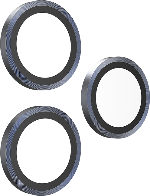 BodyGuardz Pure 3 Navy Metallic Camera Protectors - iPhone 17 Pro Max/17 Pro