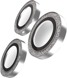 Protectores para cámara BodyGuardz Pure 3 Silver Glitter para el iPhone 17 Pro Max/17 Pro