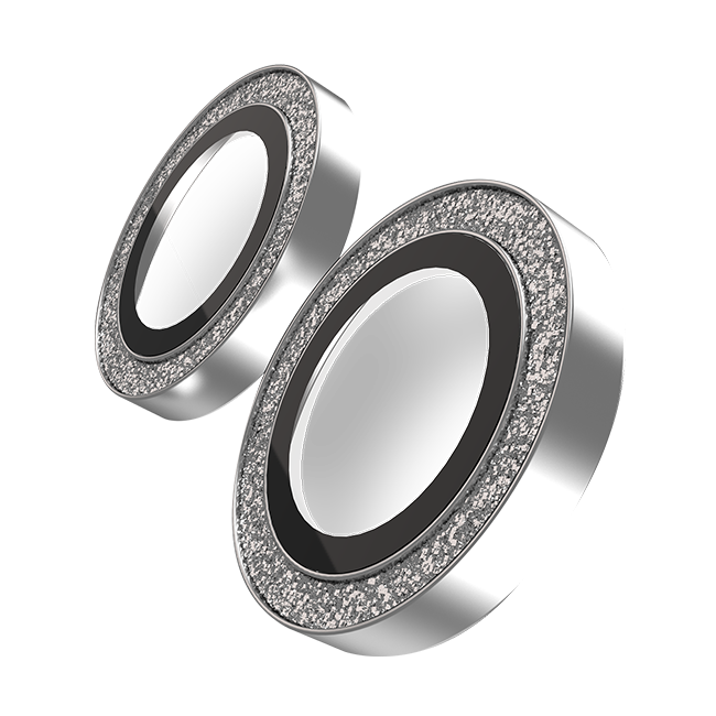 Protectores para cámara BodyGuardz Pure 3 Silver Glitter para el iPhone 17