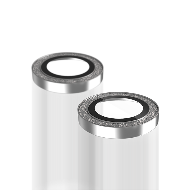 Protectores para cámara BodyGuardz Pure 3 Silver Glitter para el iPhone 17