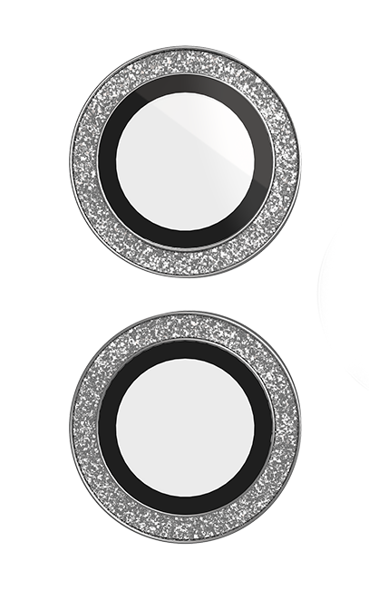 Protectores para cámara BodyGuardz Pure 3 Silver Glitter para el iPhone 17