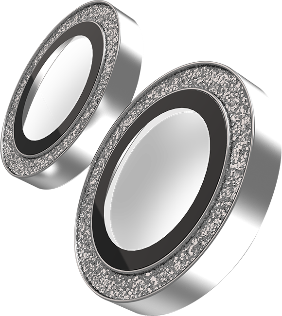 Protectores para cámara BodyGuardz Pure 3 Silver Glitter para el iPhone 17