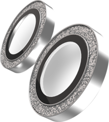 BodyGuardz Pure 3 Silver Glitter Camera Protectors - iPhone 17