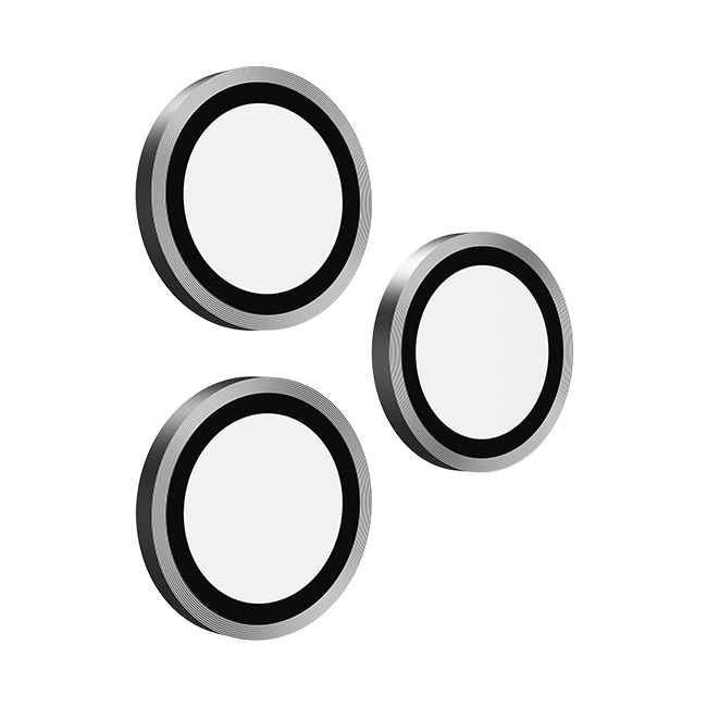 BodyGuardz Pure 3 Silver Metallic Camera Protectors - iPhone 17 Pro Max/17 Pro