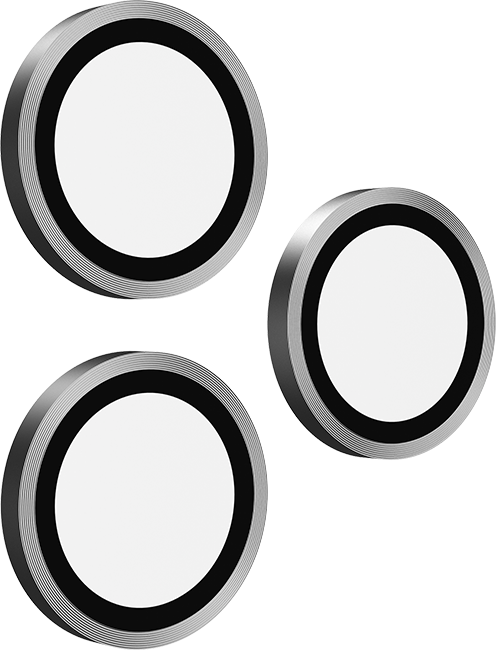 BodyGuardz Pure 3 Silver Metallic Camera Protectors - iPhone 17 Pro Max/17 Pro