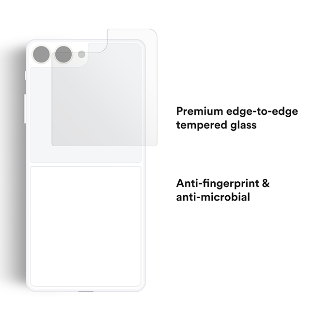 BodyGuardz Pure3 Tempered Glass Screen Protector - Samsung Galaxy Z Flip7