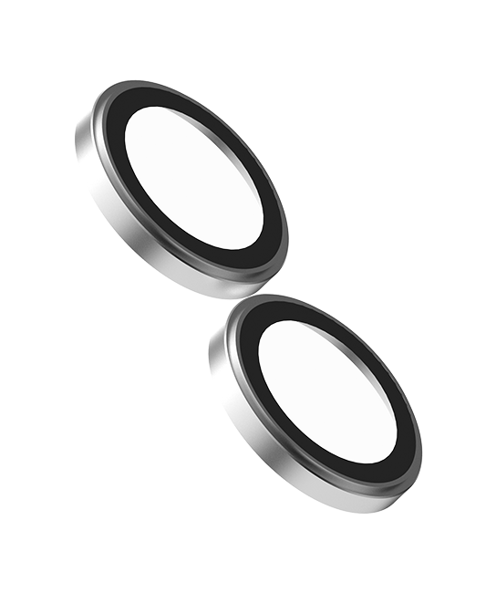 DuraGlass Silver Metallic Glass Camera Protector - iPhone 16/16 Plus