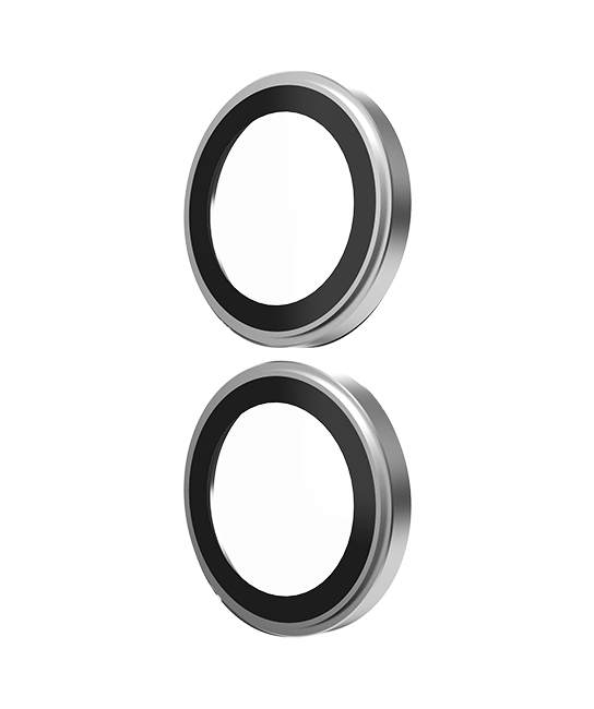 DuraGlass Silver Metallic Glass Camera Protector - iPhone 16/16 Plus