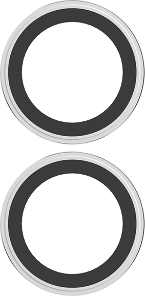 DuraGlass Silver Metallic Glass Camera Protector - iPhone 16/16 Plus