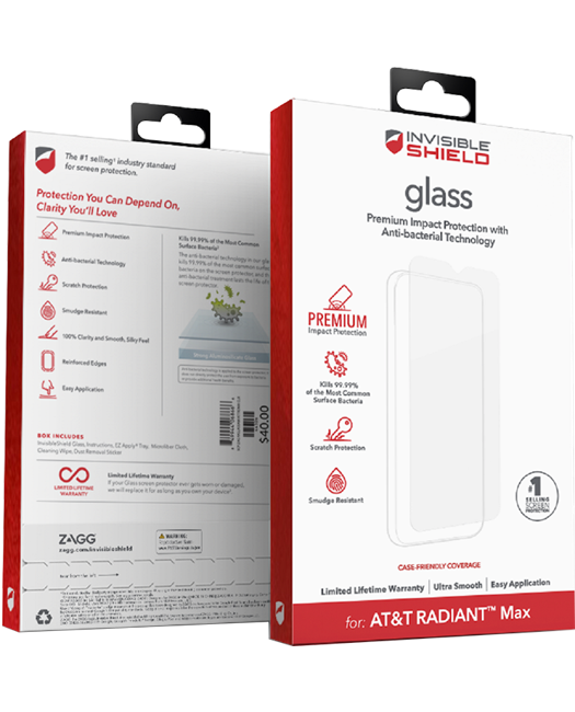 ZAGG Invisible Shield Glass Anti-Microbial - AT&T RADIANT Max