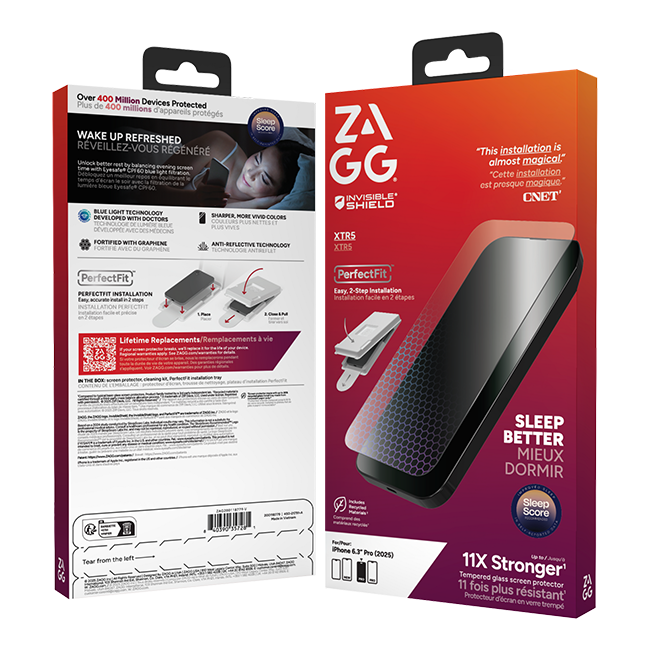 Protector para pantalla ZAGG Invisible Shield XTR5 para el iPhone 17 Pro