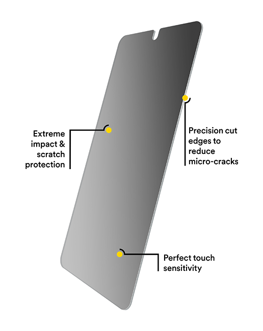 BodyGuardz Pure 3 Tempered Glass Privacy Screen Protector - Samsung Galaxy S26+