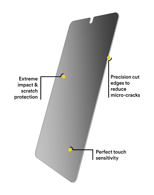 BodyGuardz Pure 3 Tempered Glass Privacy Screen Protector - Samsung Galaxy S26