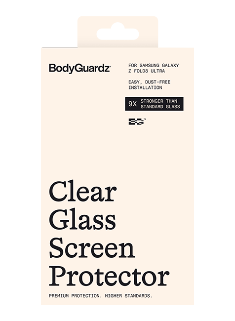 BodyGuardz Pure 3 Tempered Glass Screen Protector - Samsung Z Fold8 Ultra