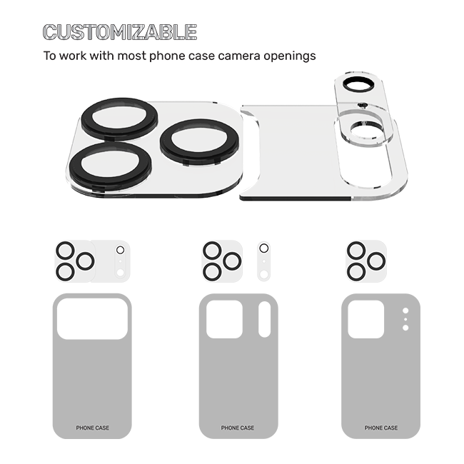 DuraGlass Modular 3-Piece Camera Lens Protector - iPhone 18 Pro Max