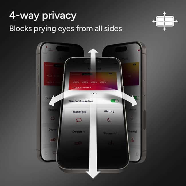 ZAGG Invisible Shield Glass Privacy XTR Screen Protector - iPhone 18 Pro