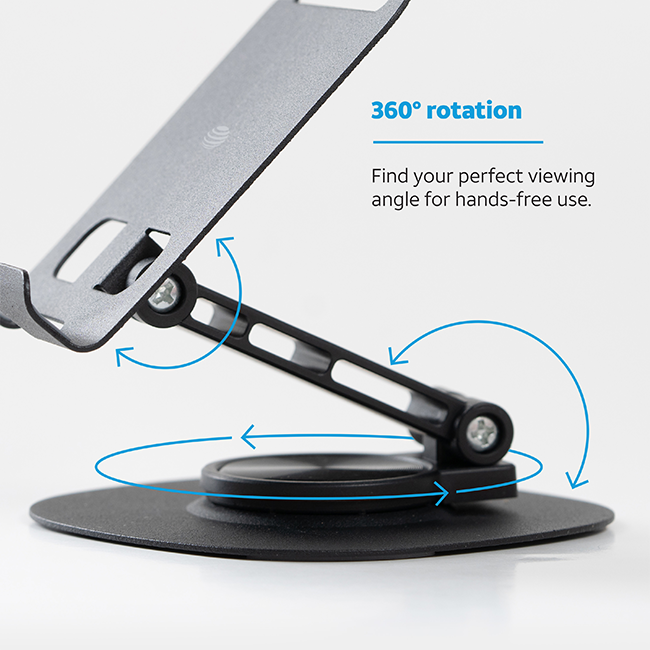 AT&T Essentials Folding + Rotating Desktop Stand