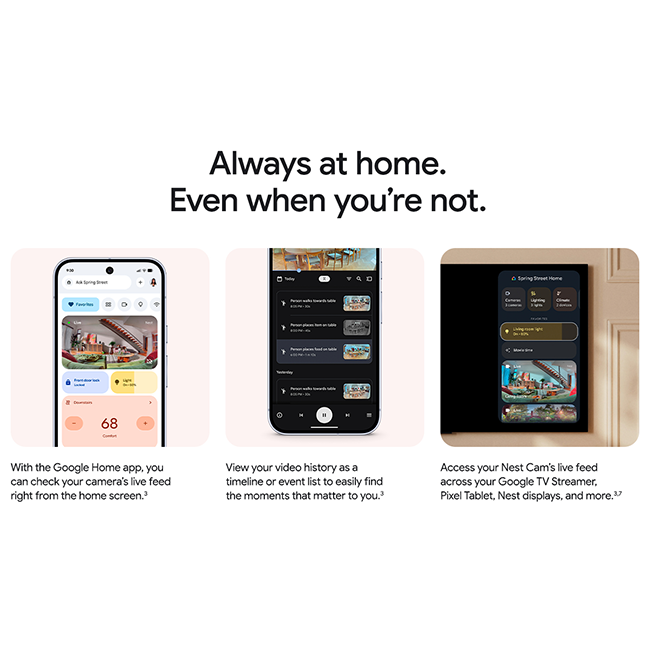 Google Nest Cam Indoor Wired 3Gen WiFi
