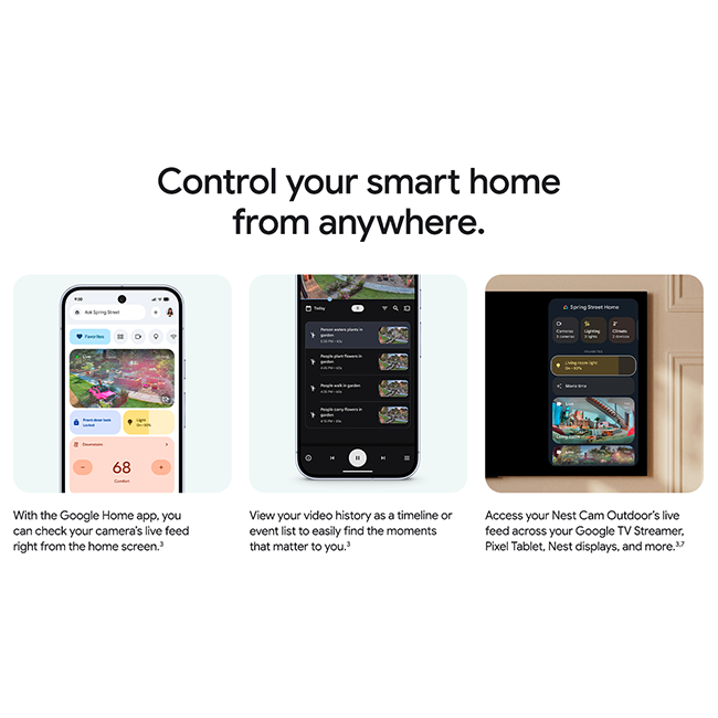 Google Nest Cam Outdoor Wired 2Gen WiFi
