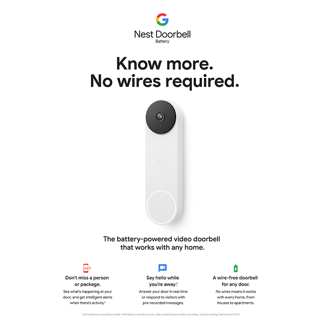 Google Nest Doorbell Battery WiFi