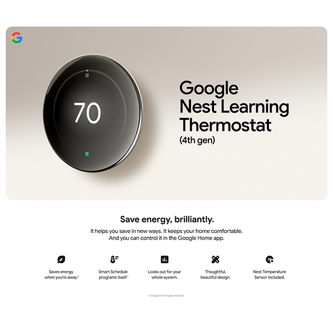Google Nest Thermostat 4Gen WiFi