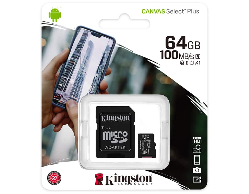 Kingston Canvas Select Plus 64GB High-Speed MicroSD Card