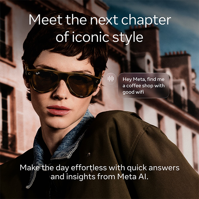 Ray-Ban Meta Aviator - Shiny Brown Lenses