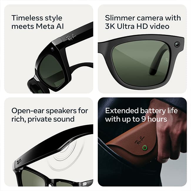 Ray-Ban Meta Aviator - Shiny Brown Lenses