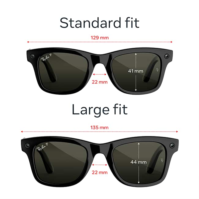 Ray-Ban Meta Wayfarer 3.0 - Shiny Black Polarized Lenses
