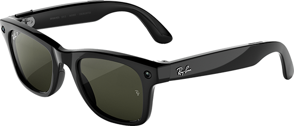 Ray-Ban Meta Wayfarer 3.0 - Shiny Black Polarized Lenses