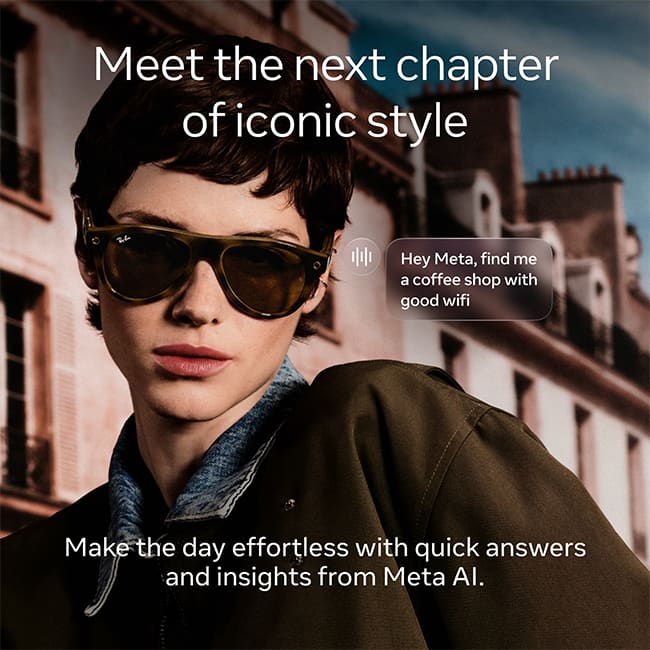 Ray-Ban Meta Wayfarer 3.0 - Shiny Black Transitions Lenses
