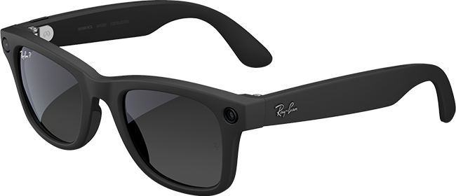 Ray-Ban Meta Wayfarer (Gen 2) con lentes polarizadas negro mate