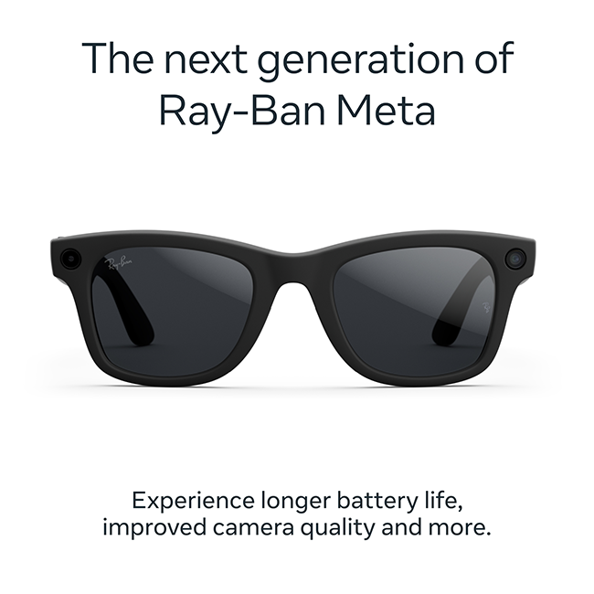 Ray-Ban Meta Wayfarer (Gen 2) - Matte Black Transitions Lenses