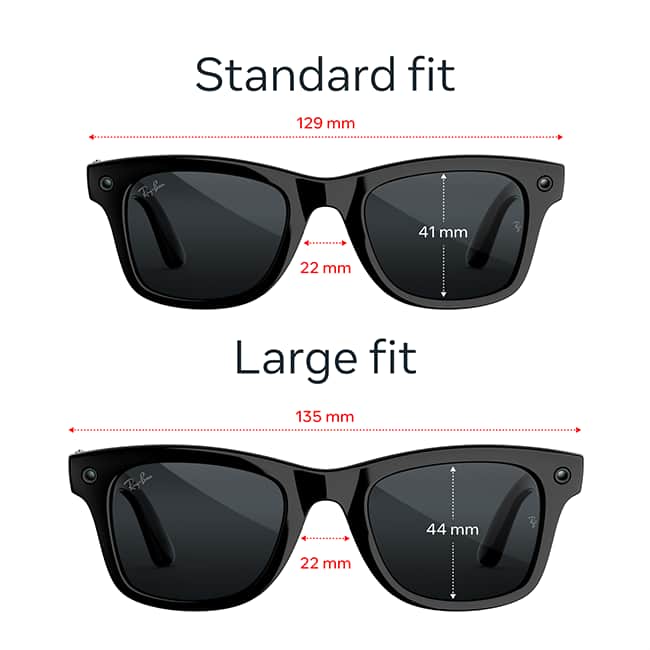Ray-Ban Meta Wayfarer Large 3.0 - Shiny Black Transitions Lenses