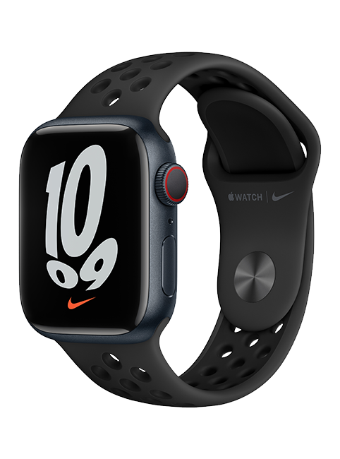 Apple Watch Nike Series 7 - 41mm - Midnight Aluminum Anthracite Black Sport  (Product view 2)