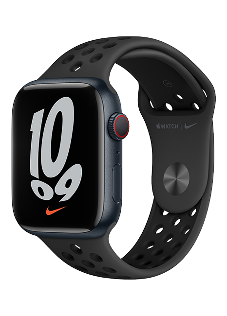 Apple Watch Nike Series 7 - 45mm - Midnight Aluminum Anthracite Black Sport  (Product view 2)