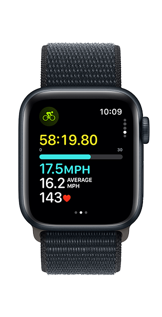 Apple Watch SE 2nd Gen (2022) - 40mm - Midnight Aluminum Midnight Sport Loop  (Product view 7)