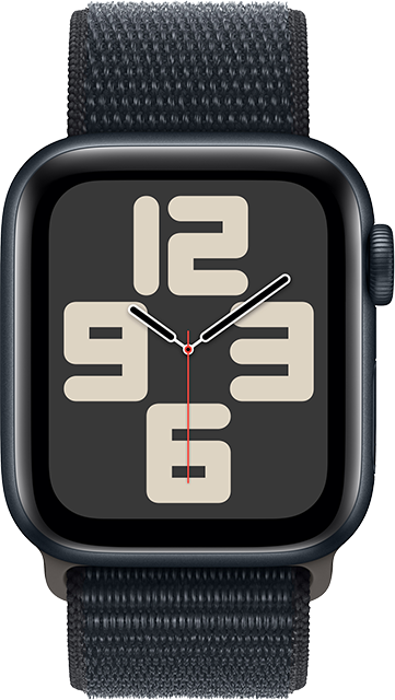 Apple Watch SE 2nd Gen (2022) - 40mm - Midnight Aluminum Midnight Sport Loop