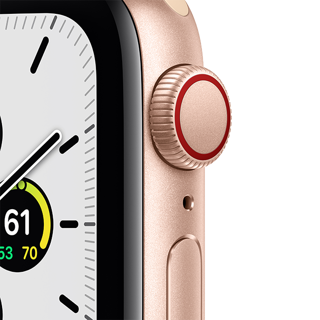 Apple Watch SE - 40mm - Gold Aluminum Maize White Sport  (Product view 3)