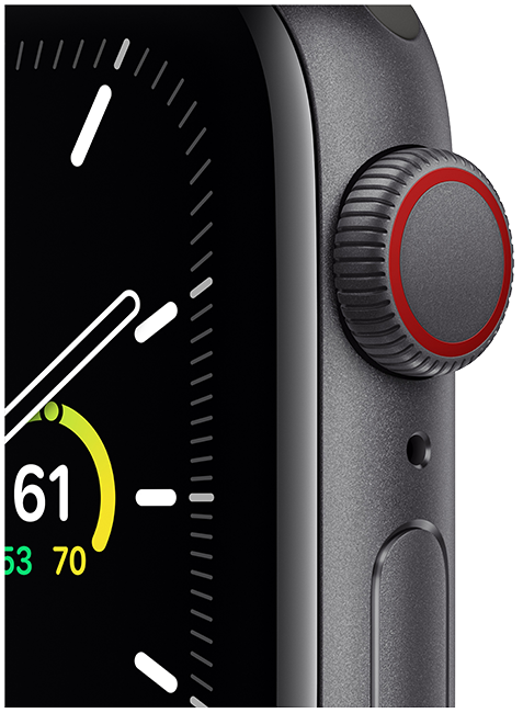 Apple Watch SE - 40mm - Space Gray Aluminum Black Sport  (Product view 3)