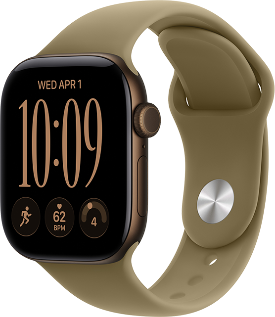 Apple Watch Series 12 42mm - Dark Bronze Aluminum Olive Sport Band M-L  (Product view 1)