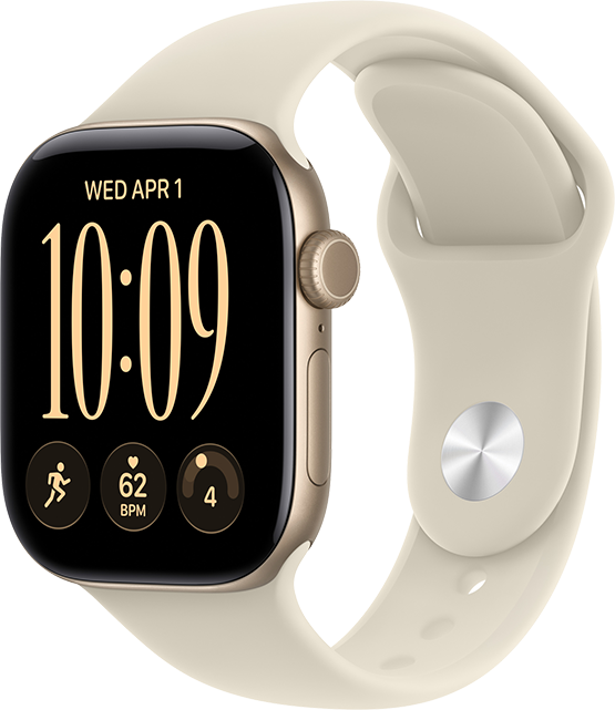 Apple Watch Series 12 42mm - Light Gold Aluminum Sand Sport Band S-M  (Product view 1)