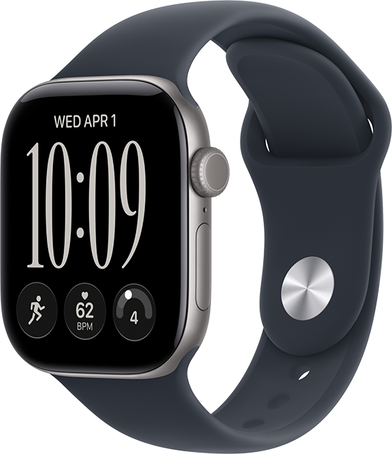Apple Watch Series 12 42mm - Space Gray Aluminum Navy Blue Sport Band S-M  (Product view 1)